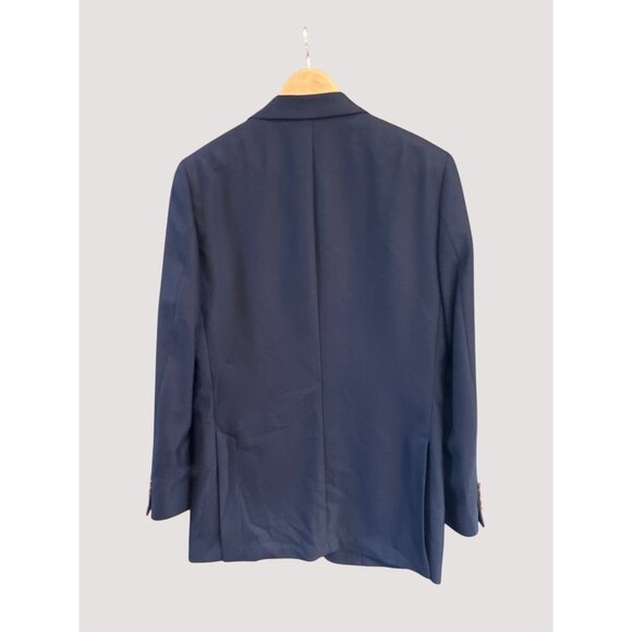 Benjamin Navy Reda Sport Coat Wimbledon Bespoke Tailored Wool Blazer 2 Button - Picture 3 of 7